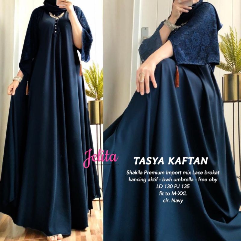 (reseller dwi malang) TASYA KAFTAN DRESS BY JELITA