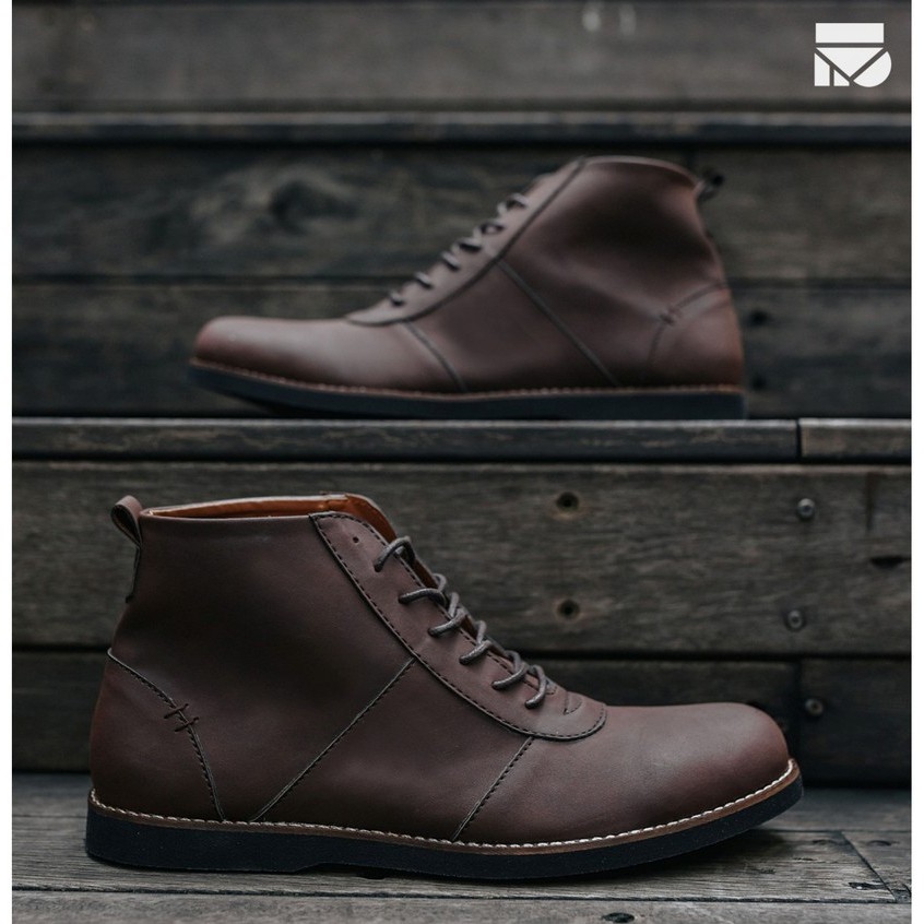 Alpha Dark Brown | Sepatu Vintage Klasik Sporty Pria/Cowok/Men - Boots - Original Footwear | FORIND x FSTP