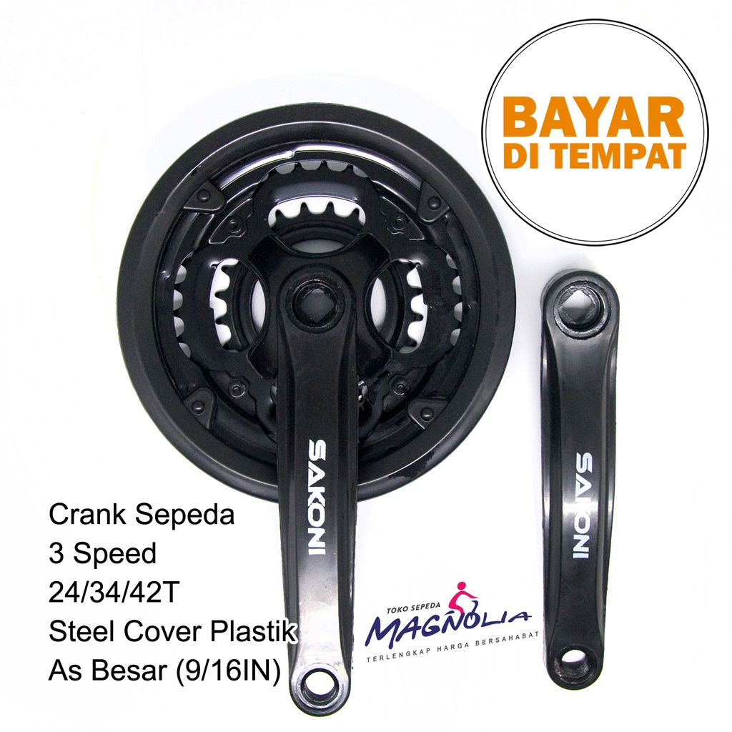 Jual Crankset Crank 3 Speed Gir Gear Depan Sepeda Gunung MTB Balap Arm ...