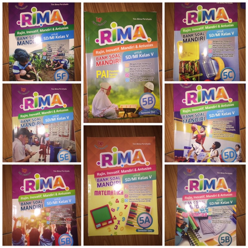 

buku kelas 5 sd rima 5a-5f murah