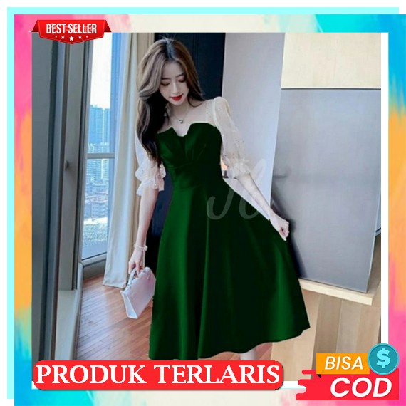 Dress Duyung Brokat / Midi Dress / Dress Francesca - Fc/ Dress Imlek / Dress Natal / New Year Dress 