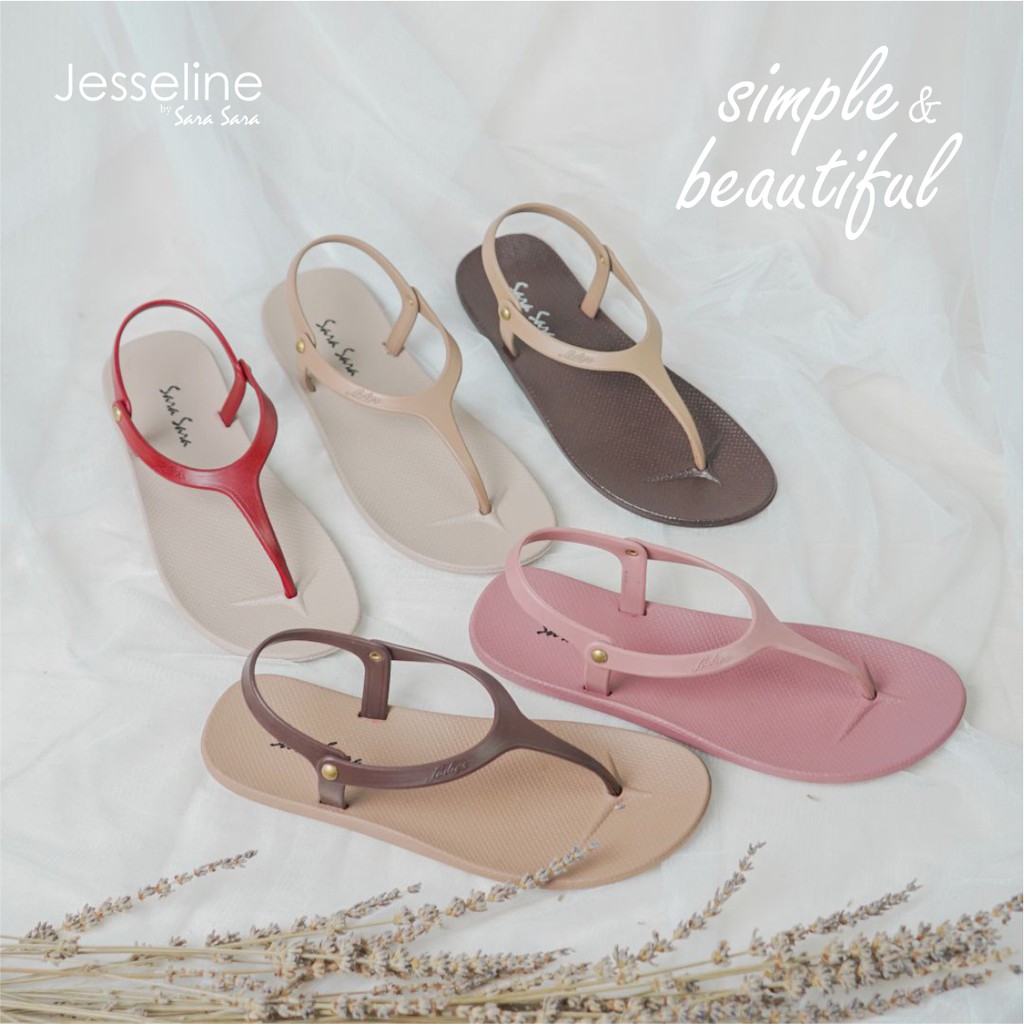 Sarasara JESSELINE Sandal Jepit Tali Wanita Sandal Flip Flop Trendy Sandal Santai Size 35-40