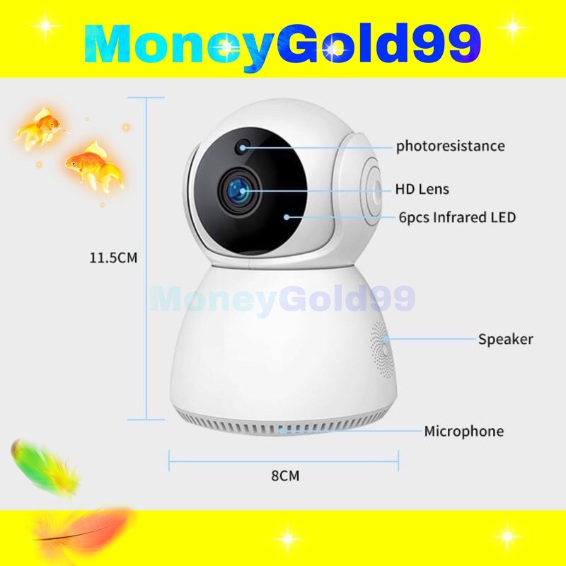 Cctv kamera ip Wifi Snowman V380pro HD 1080P 8Mp Motion detektiv