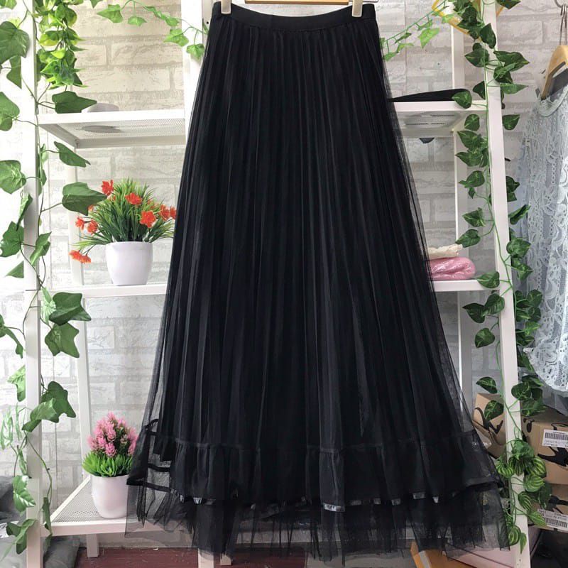 ROK PANJANG WANITA MUTIARA PITA RENDA MUIRAH BERKULITAS TERJAMIN TANGAN PERTAMA (RUFFLE)-3