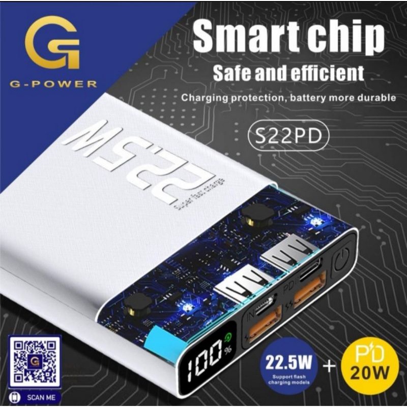 PB POWER BANK G-POWER MODEL S22PD 10.000 MAH
