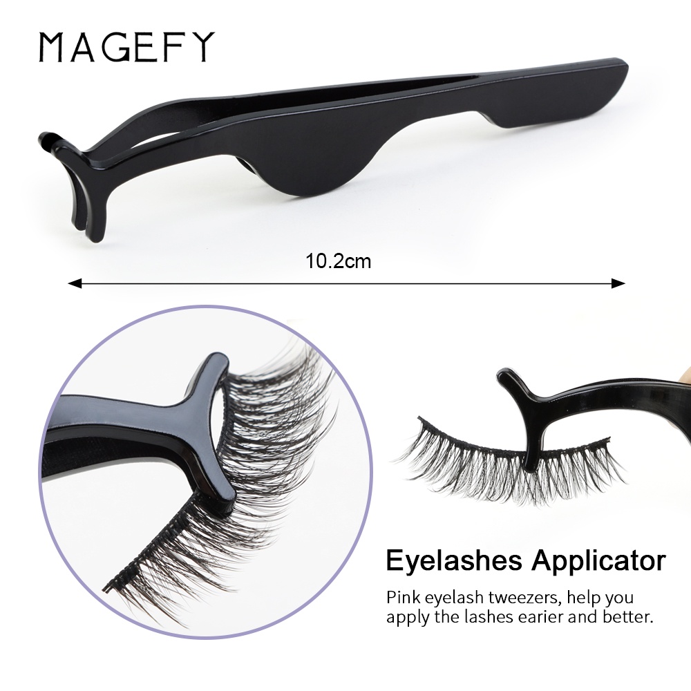 MAGEFY Eyelash Magnetic Eyeliner 3D Natural Hair Bulu Mata Palsu Magnetik Bulu Mata Magnet 7098