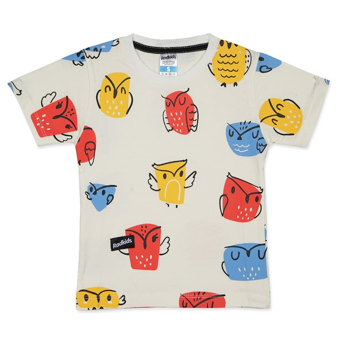 ORKIDS BAJU ANAK RADKIDS OWL CREAM - S