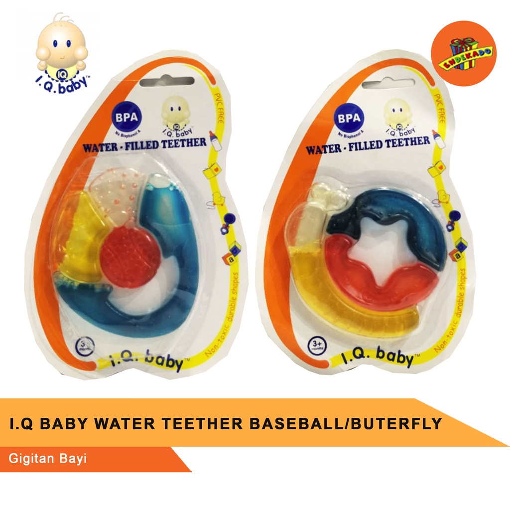 Gigitan Bayi I.Q Baby Water Filled Teether Baseball/Butterfly