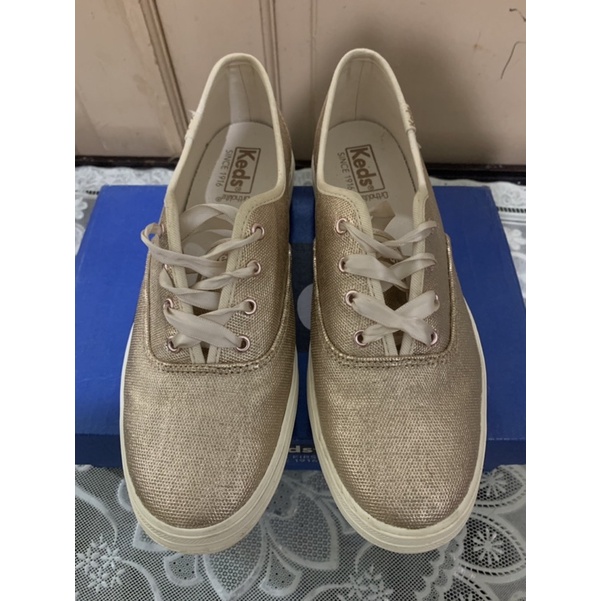 PRELOVE SEPATU KEDS TRIPLE METALIC ROSE GOLD UKURAN 39