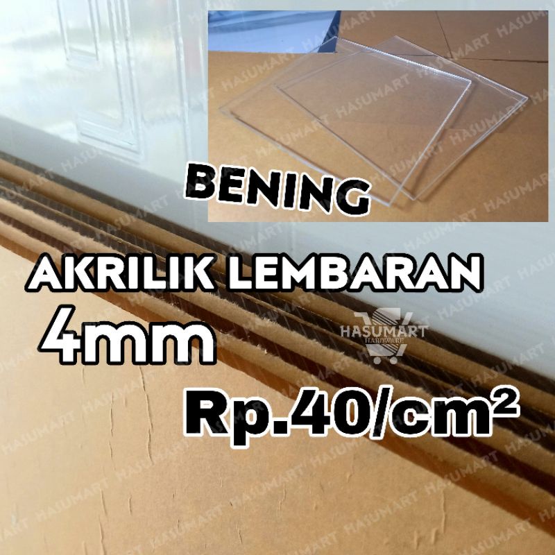 Akrilik 4mm, Bebas Custom Ukuran Akrilik Lembaran (Kaca Acrylic Sheets)