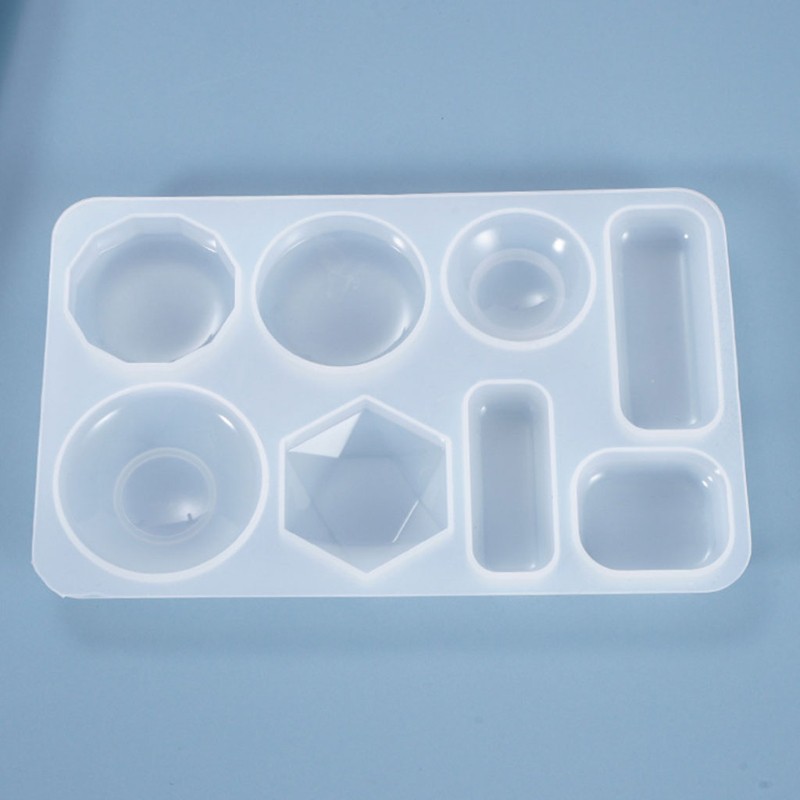 Cetakan Resin Epoksi Kristal Bentuk Geometris Bahan Silikon Untuk Liontin Anting