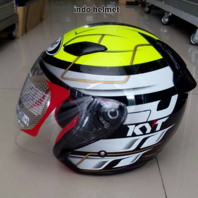 helm kyt dj maru#13 black/yellow/gold ORI KYT DJ maru