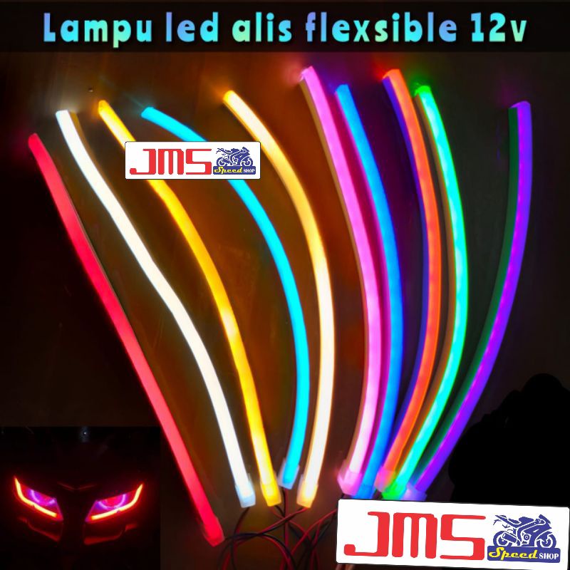 lampu alis led putih merah biru hijau 60 cm bulat universal nmax aerox pcx e ninja lexi beat Vario soul