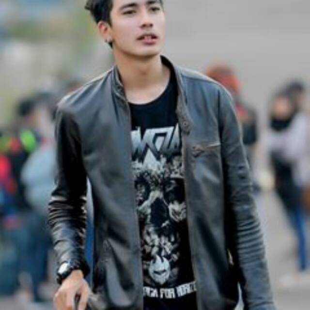 Jaket Artis Aj / Jaket Semi kulit murah Anak jalanan