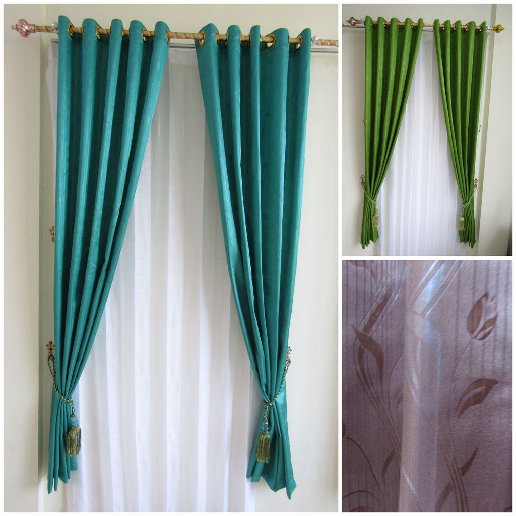 Gorden Hordeng Smokring Bahan Lokal,Tebal,halus buat jendela kamar atau ruang tamu