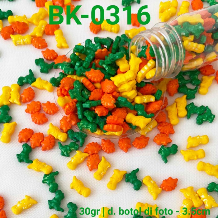 

BK-0316 SPRINKLES SPRINKLE SPRINKEL 30 GRAM BINATANG DINOSAURUS PROMO TERBARU