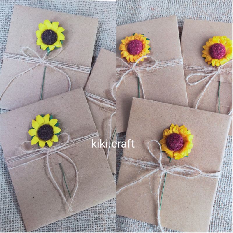 Bunga Matahari Kertas Mini / Bunga Hias / Bunga Artificial Kertas / Impor (isi 10)