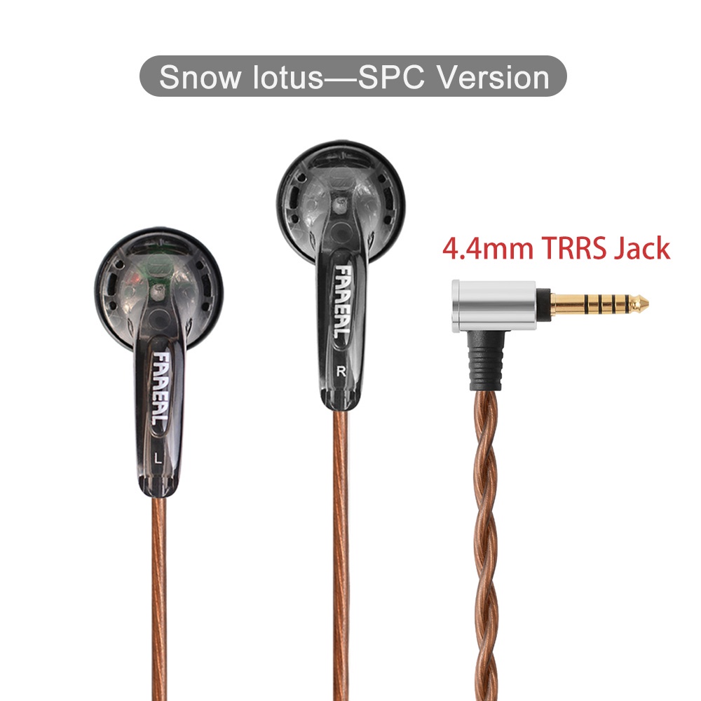 Faaeal Snow-Lotus 64ohms 4.4mm 2.5mm Earphone Earbuds Amplifier Hifi Kabel 3.5mm