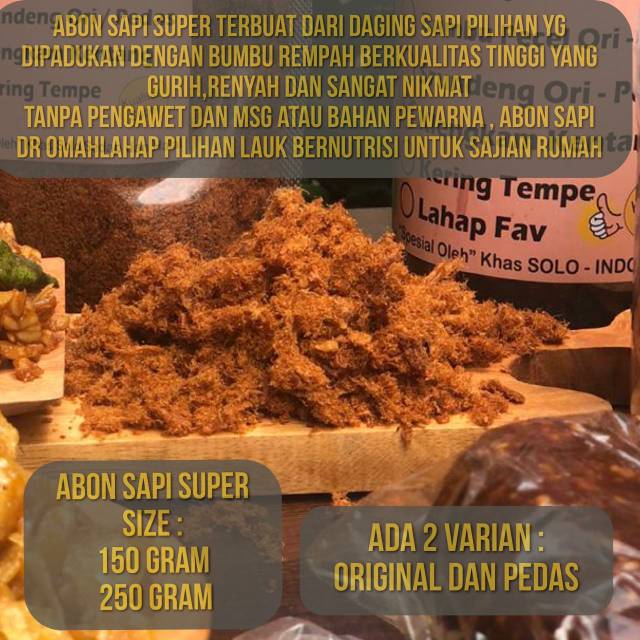 

Abon sapi / Ayam super 250 gr