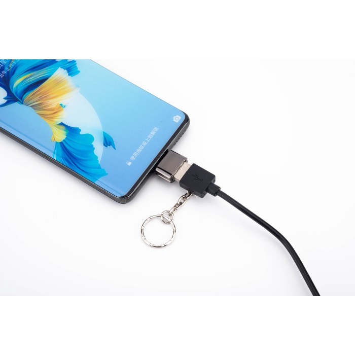 USB Type C to USB 3.0 OTG Adapter With Keychain Anti Lost