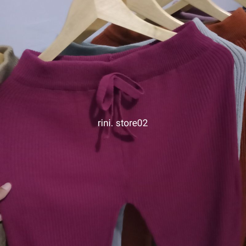 Celana Kulot Rajut Premium - Kulot Pants Salur