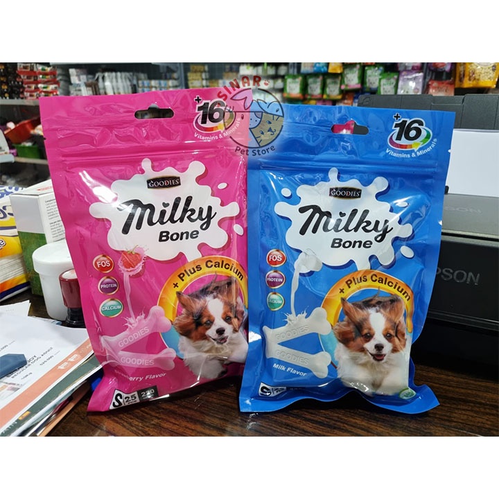 Calcium Milky Bone 220GR Dental Snack Anjing Cemilan Tulang Gigi