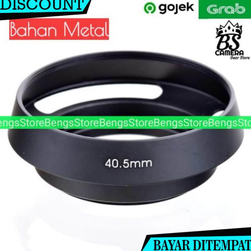 (BAYAR DITEMPAT) LENS HOOD 40.5MM SONY A5000 A5100 A6000 KIT 16-50MM BAHAN METAL NA2111