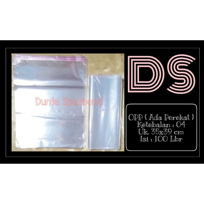 

Plastik OPP Seal Ukuran 35x39 isi 100Lbr /Plastik OPP Lem Kemasan Baju