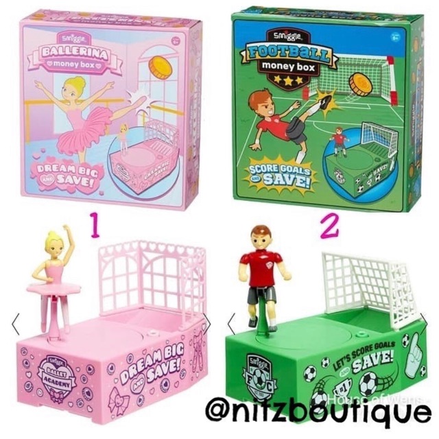 SMIGGLE MONEY BOX/ CELENGAN SMIGGLE /MONEY BOX BALLERINA /MONEY BOX FOOTBALL