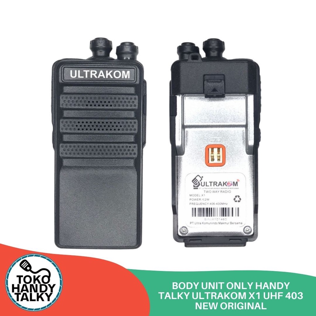 BODY UNIT ONLY HANDY TALKY ULTRAKOM X1 UHF 403 NEW ORIGINAL WALKIE TALKIE