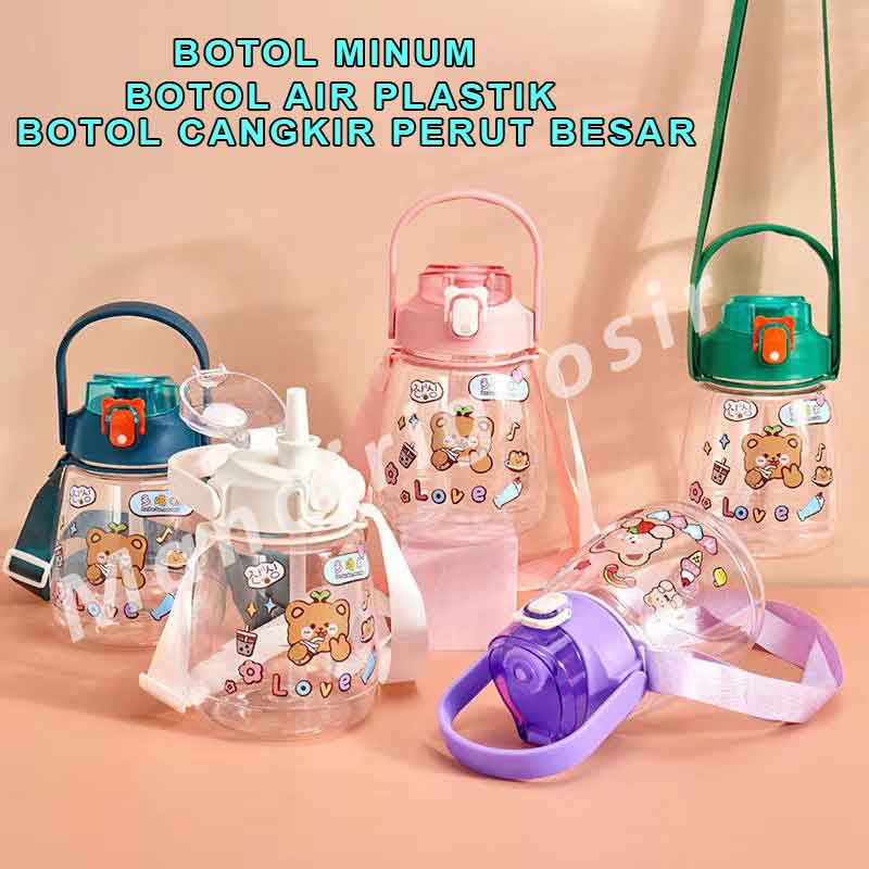 Botol Bening Lucu * Botol Minum Anak * Botol Gemoy Free Sticker * 1300ml