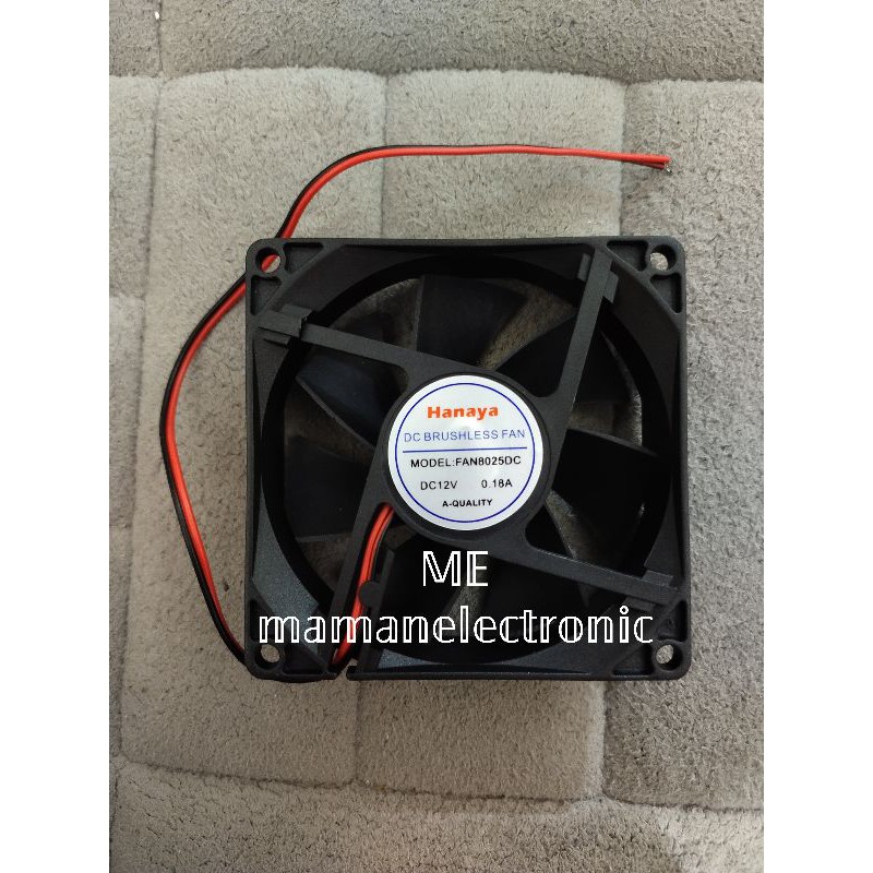 Fan Hanaya / BE / Visero 8Cm DC 12V / Kipas Pendingin 8Cm DC 12V