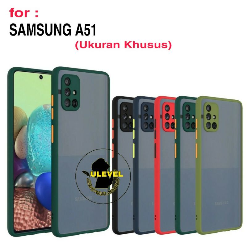 Case Samsung A51 Case Matte Dove Transculent Aero Button Collor