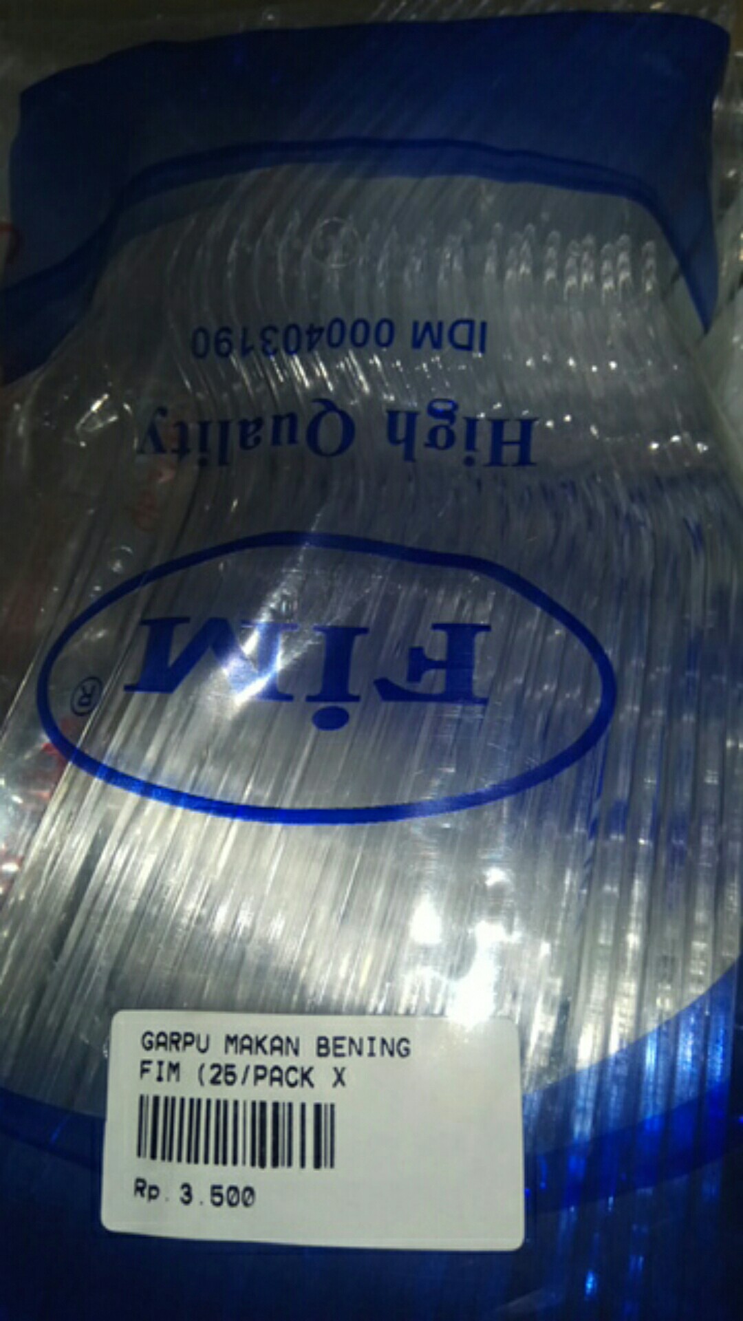 Garpu Makan Bening ( 25 Pcs )