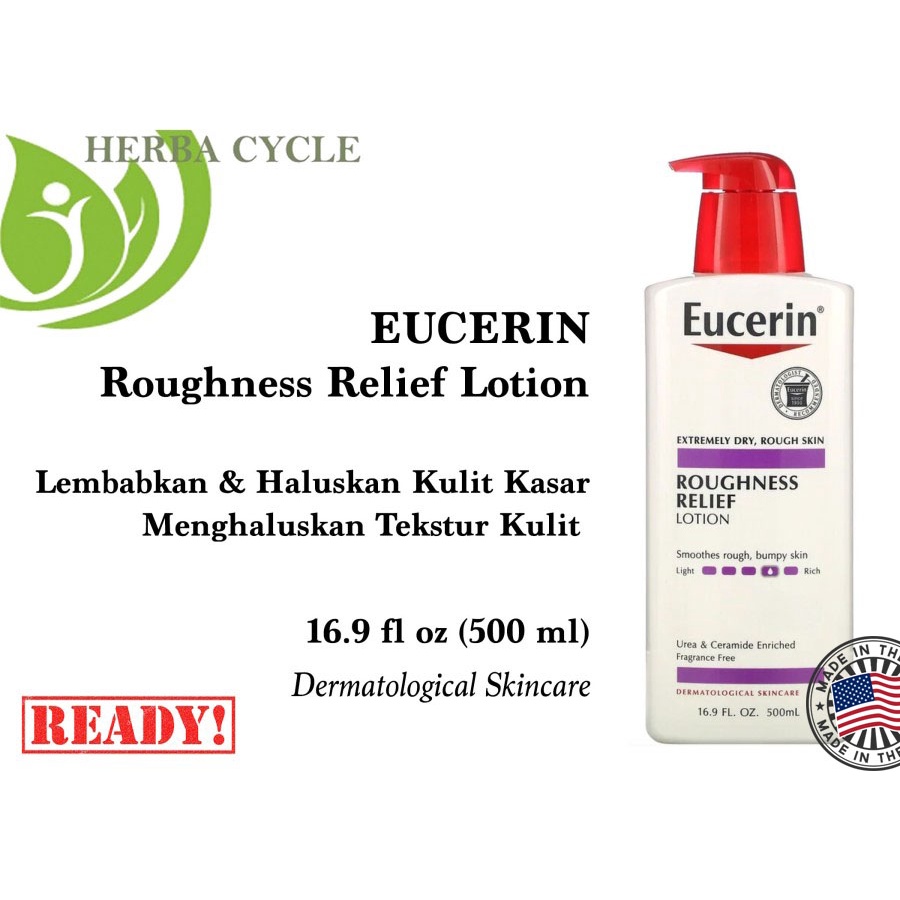 Eucerin Roughness Relief 500ml Lotion Haluskan Kulit Kasar ORI USA