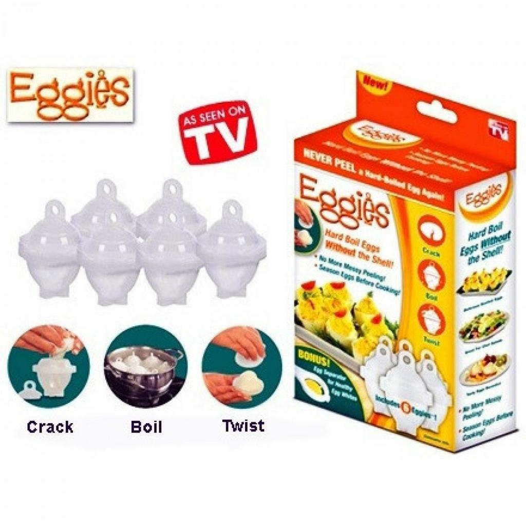 Perebus Telur Ayam Bebek Eggies Egg Boiler Alat Rebus Transparan Perlengkapan Dapur