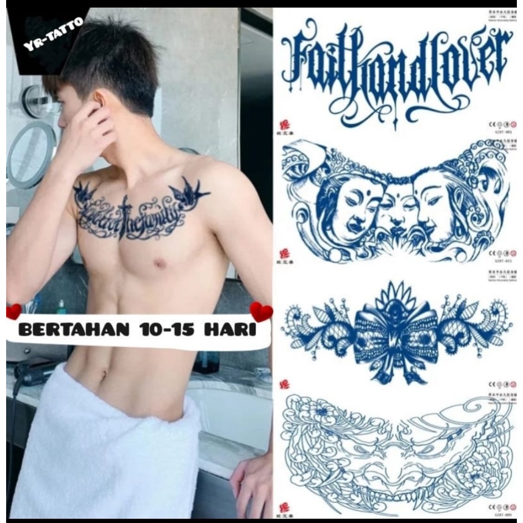 TATTO TEMPORER TAHAN LAMA 15 HARI TATO TEMPORER ANTI AIR XLM
