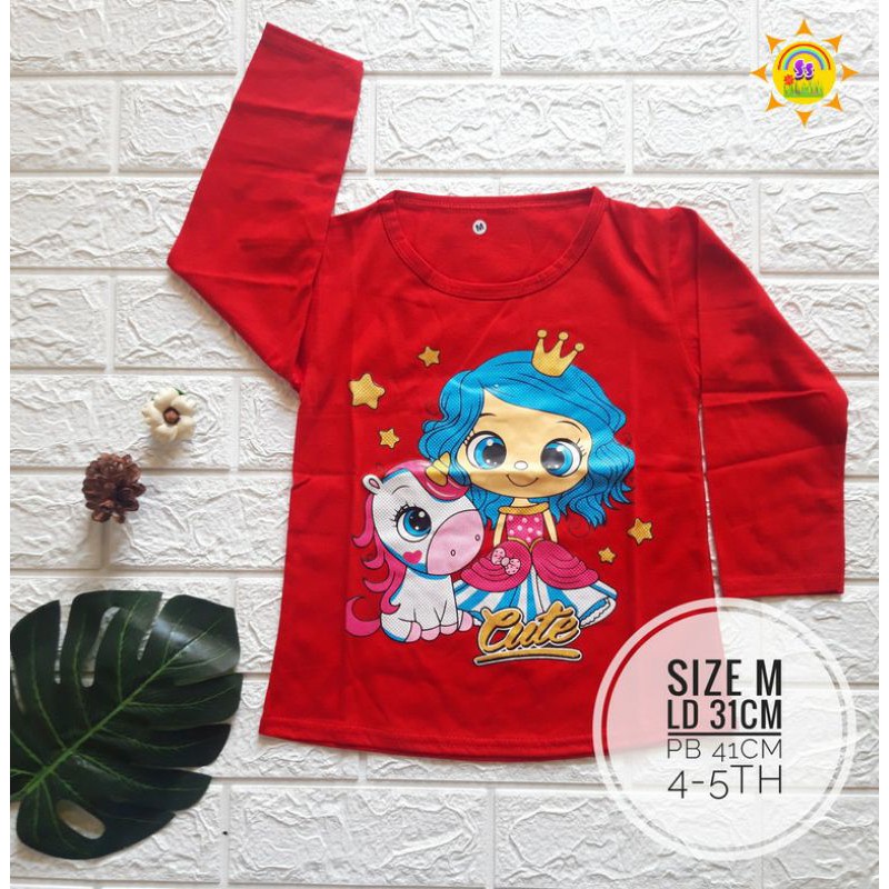 kaos panjang anak perempuan
