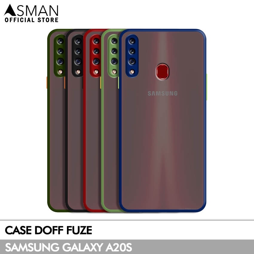 Asman Case Samsung Galaxy A20s Doff Fuze Premium Shield Protector