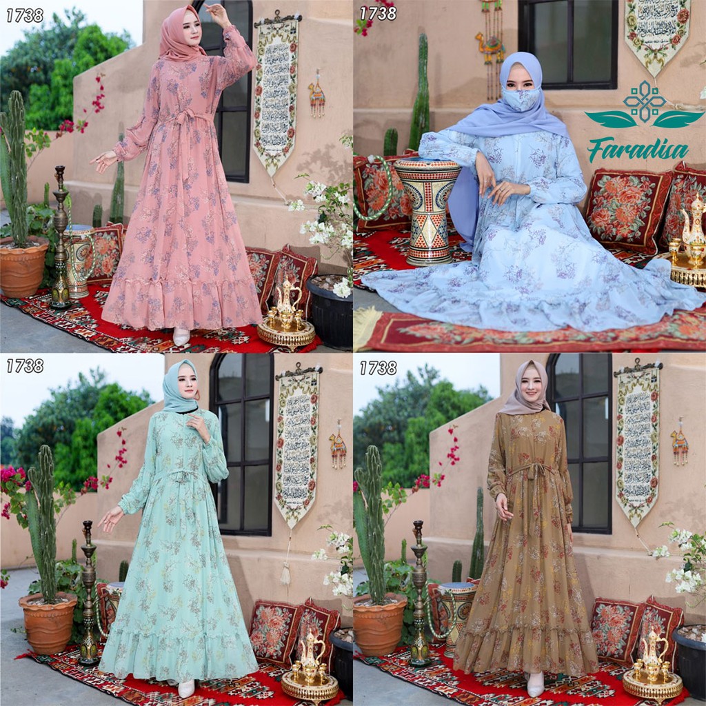 Kayla Dress Gamis terlaris Gamis Ceruty