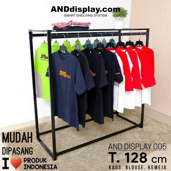 Zeretri DISPLAY AND 005 GANTUNGAN BAJU GAWANG DISTRO BUTIK RAK