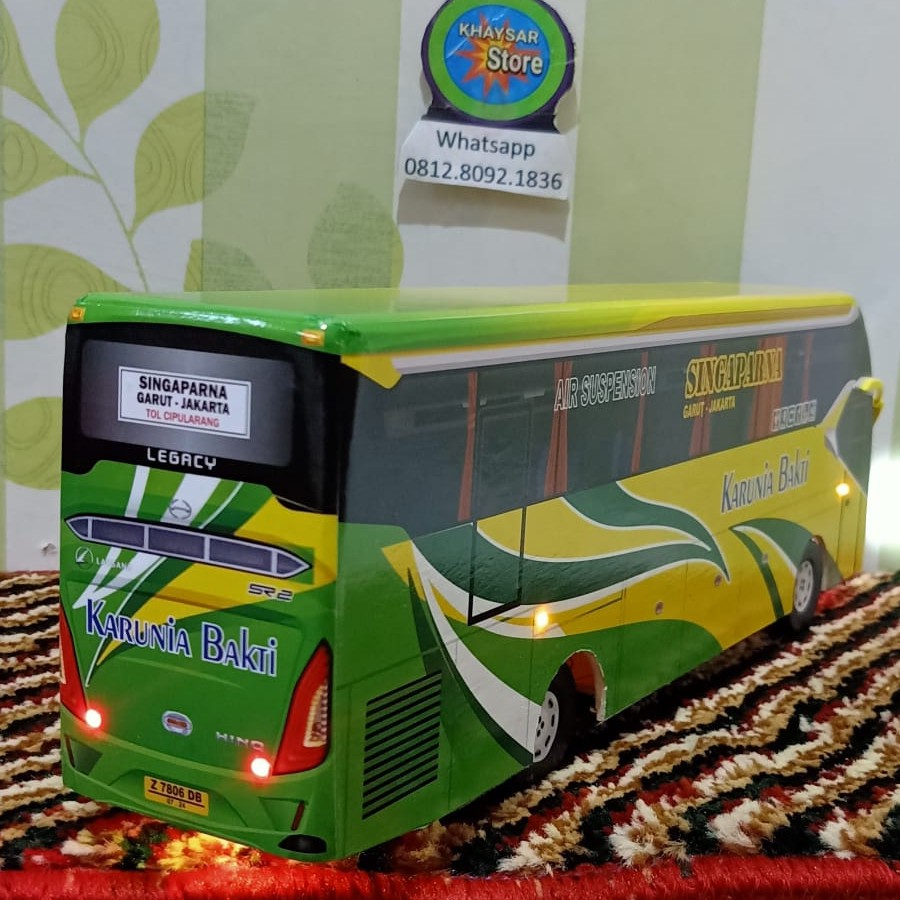 miniatur bus SR2 KARUNIA BAKTI plus lampu