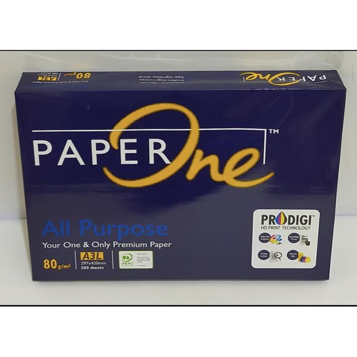 Kertas / Paper One A3 80 Gram/Kertas Fotocopy
