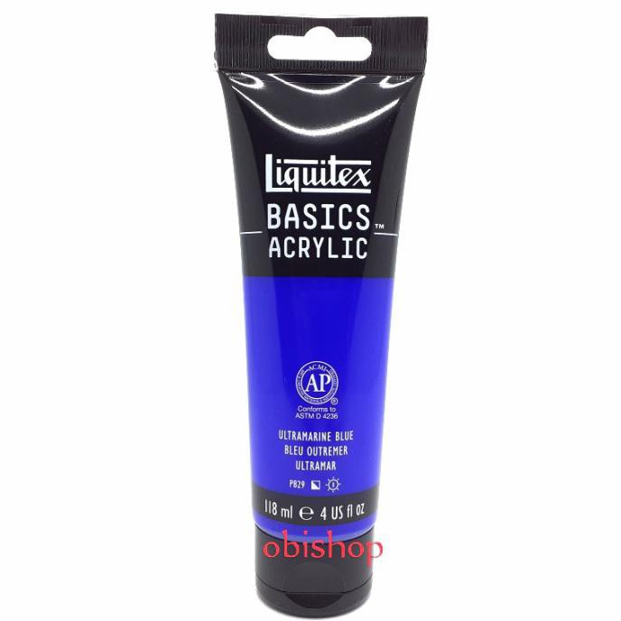 

TERLARIS CAT AKRILIK LIQUITEX BASICS ACRYLIC 118 ML ULTRAMARINE BLUE PERALATAN MELUKIS ART SET