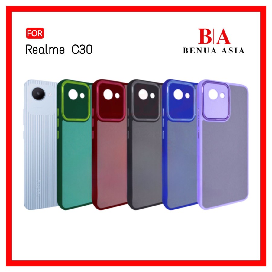 CASE PREMIUM NEOHYBRID DOVE CHROME REALME C30 SOFTCASE ~ FA