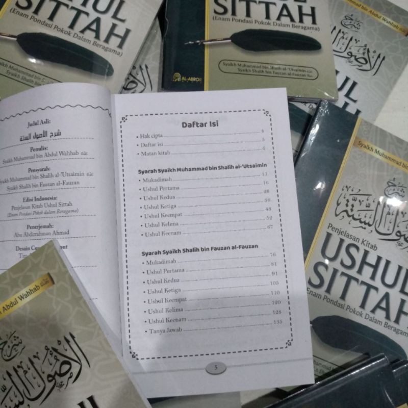 Matan Dan Terjemah Syarah Ushul Sittah (2 Syaikh) 6 Pondasi Pokok Agama