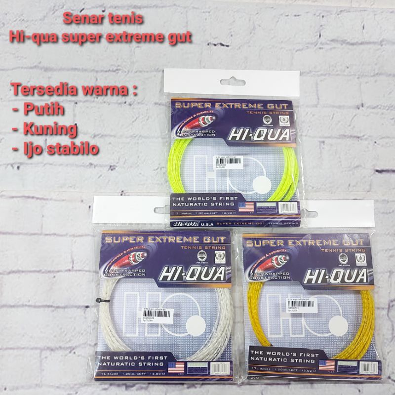 SENAR RAKET TENIS HIQUA EXTREME GUT ORIGINAL