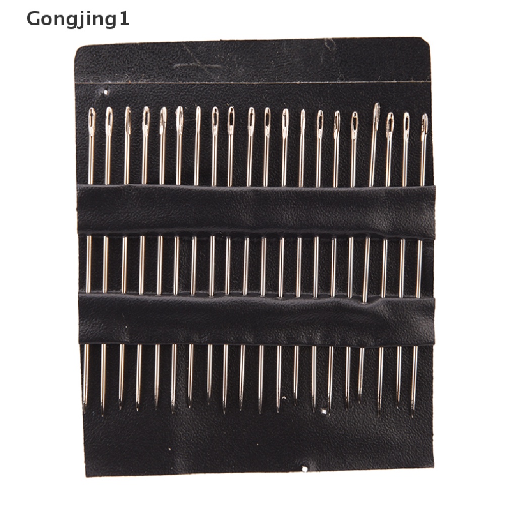 Gongjing1 1 Set / 55PCs Jarum Jahit Bahan Stainless Steel Untuk Kerajinan Tangan DIY