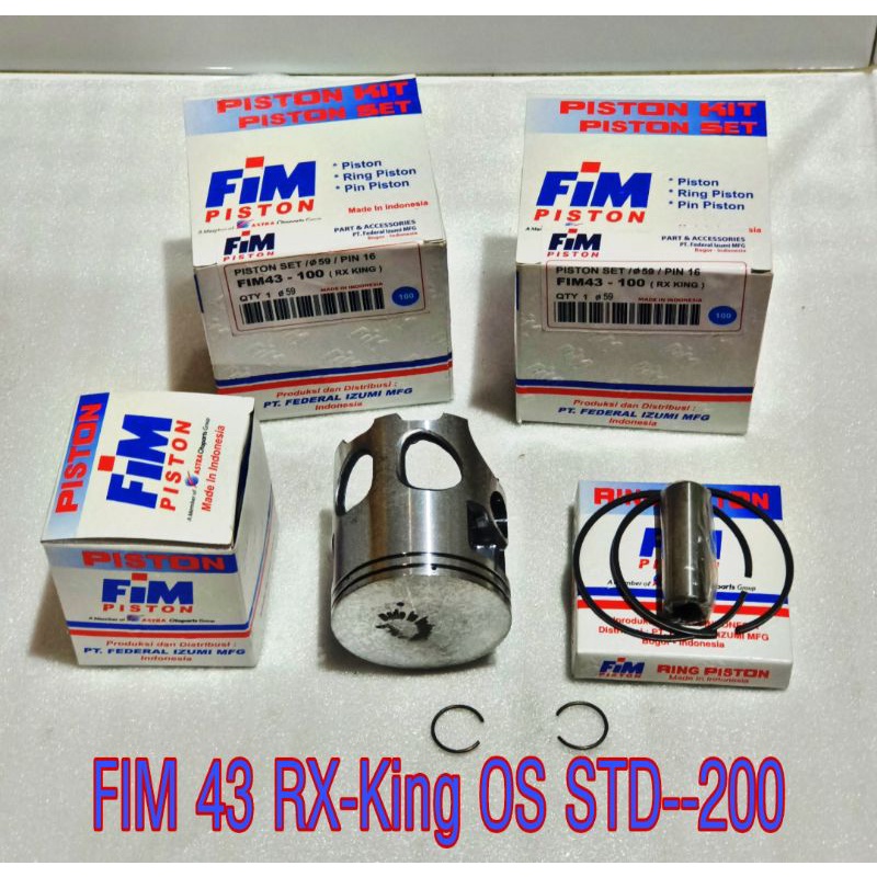 Piston Kit /Ring Seher FiM 43.. RX-king /OS STD--400  (PiN 16 )-1