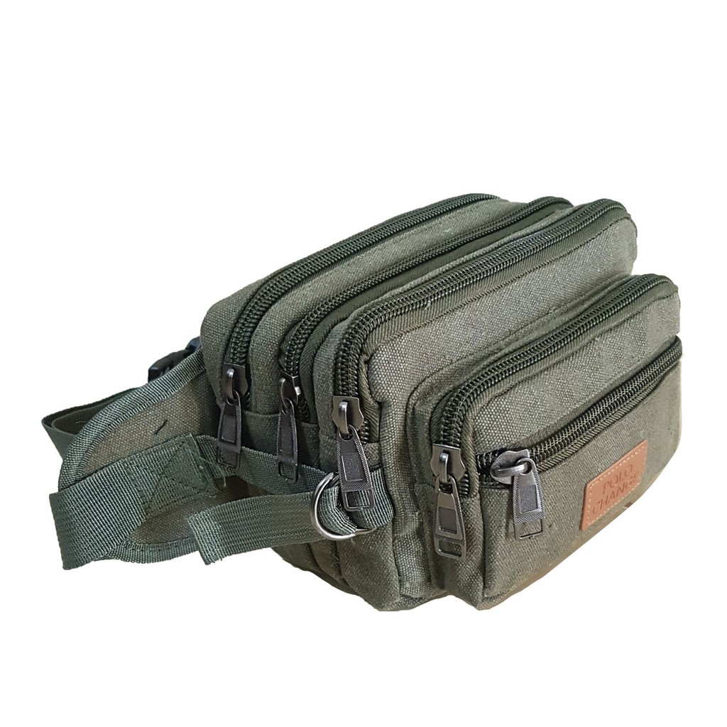 Tas Pinggang Pria/Waistbag Import Kanvas Polo Change dan #8911